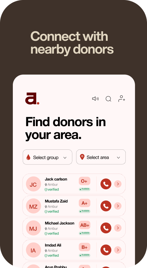 Connect with nearby donors